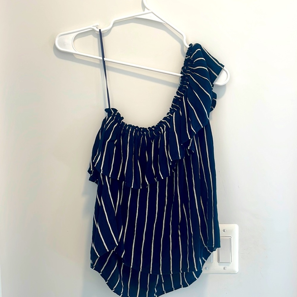 Off the shoulder navy top